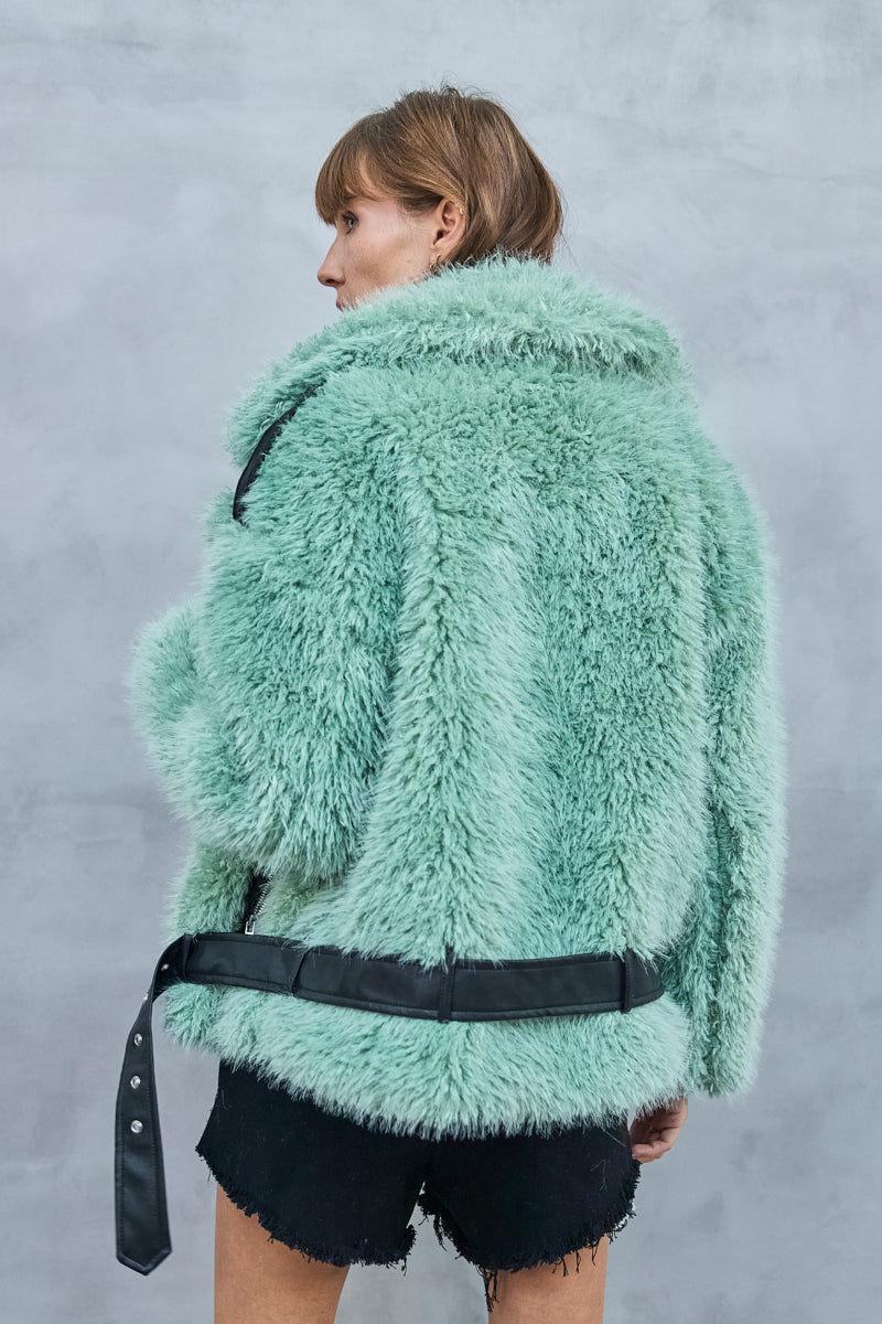 Jacket με οικολογική γούνα