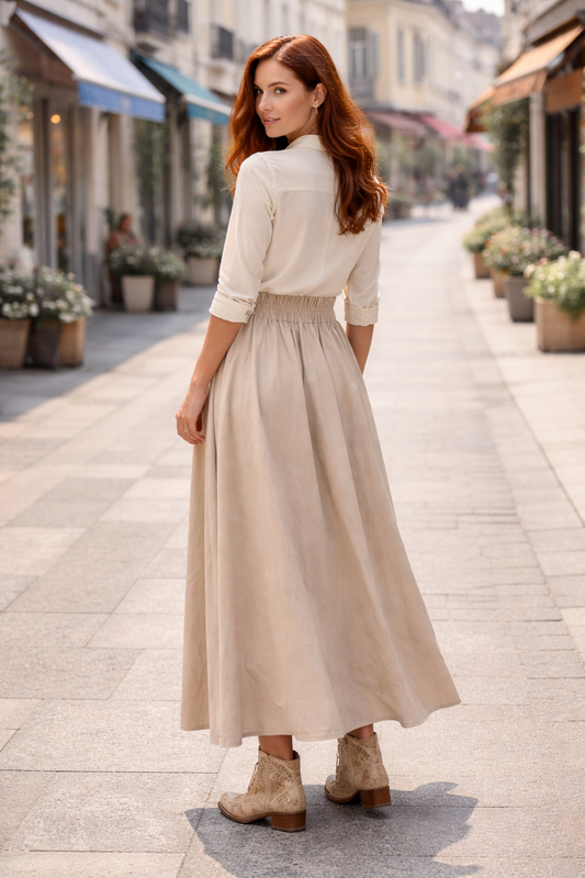 Φούστα maxi κρεπ