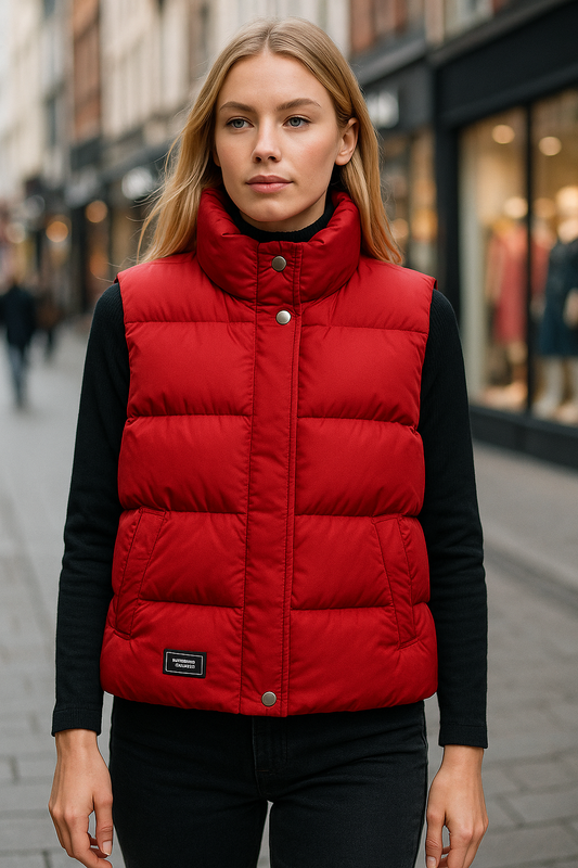 Puffer αμάνικο μπουφάν