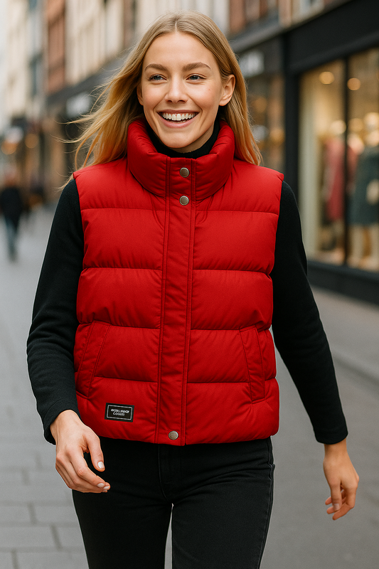 Puffer αμάνικο μπουφάν