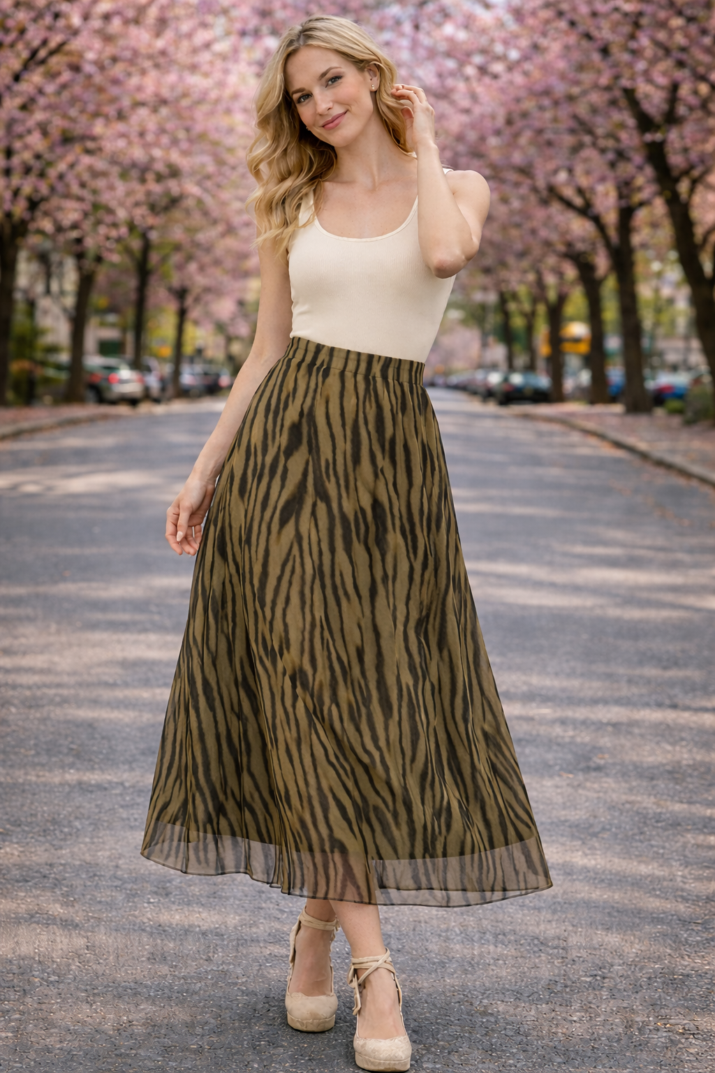 Φούστα tutu maxi zebra printed
