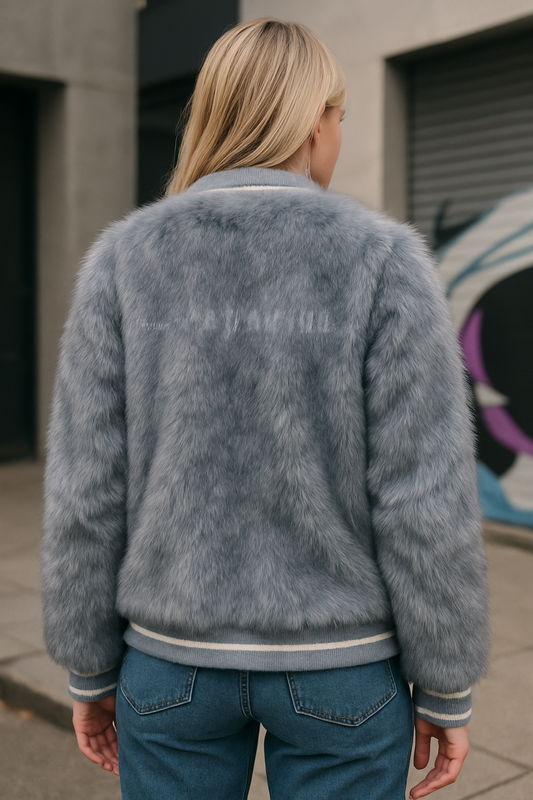 Bomber Jacket από οικολογική γούνα