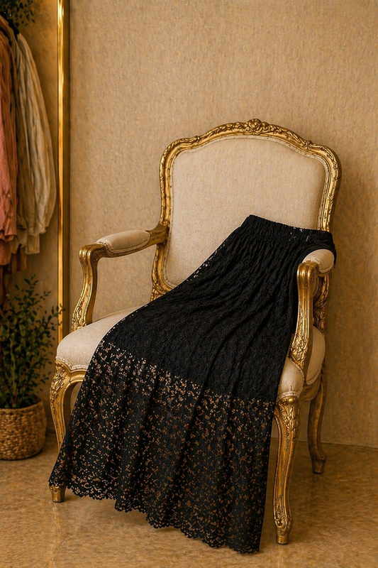 Φούστα με δανδέλα και φόδρα