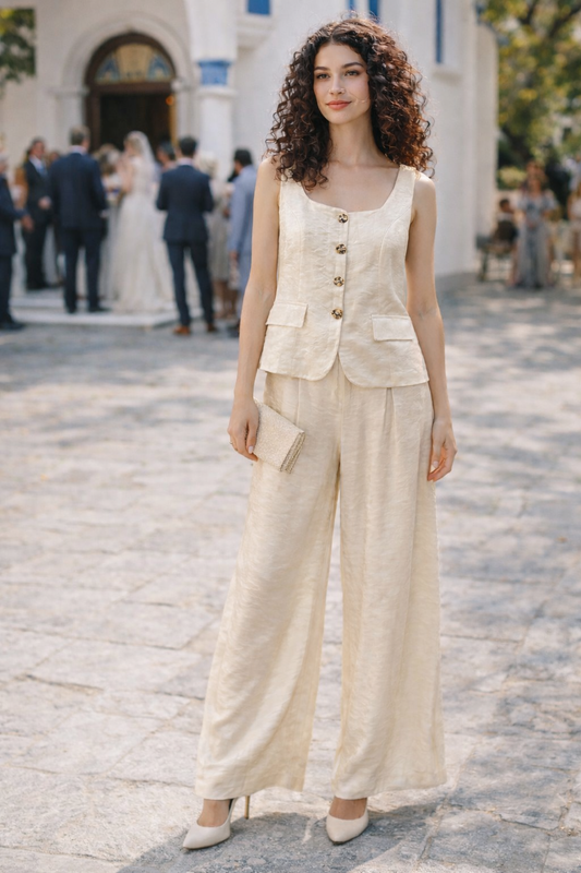 Set Cocktail γιλέκο - παντελόνα