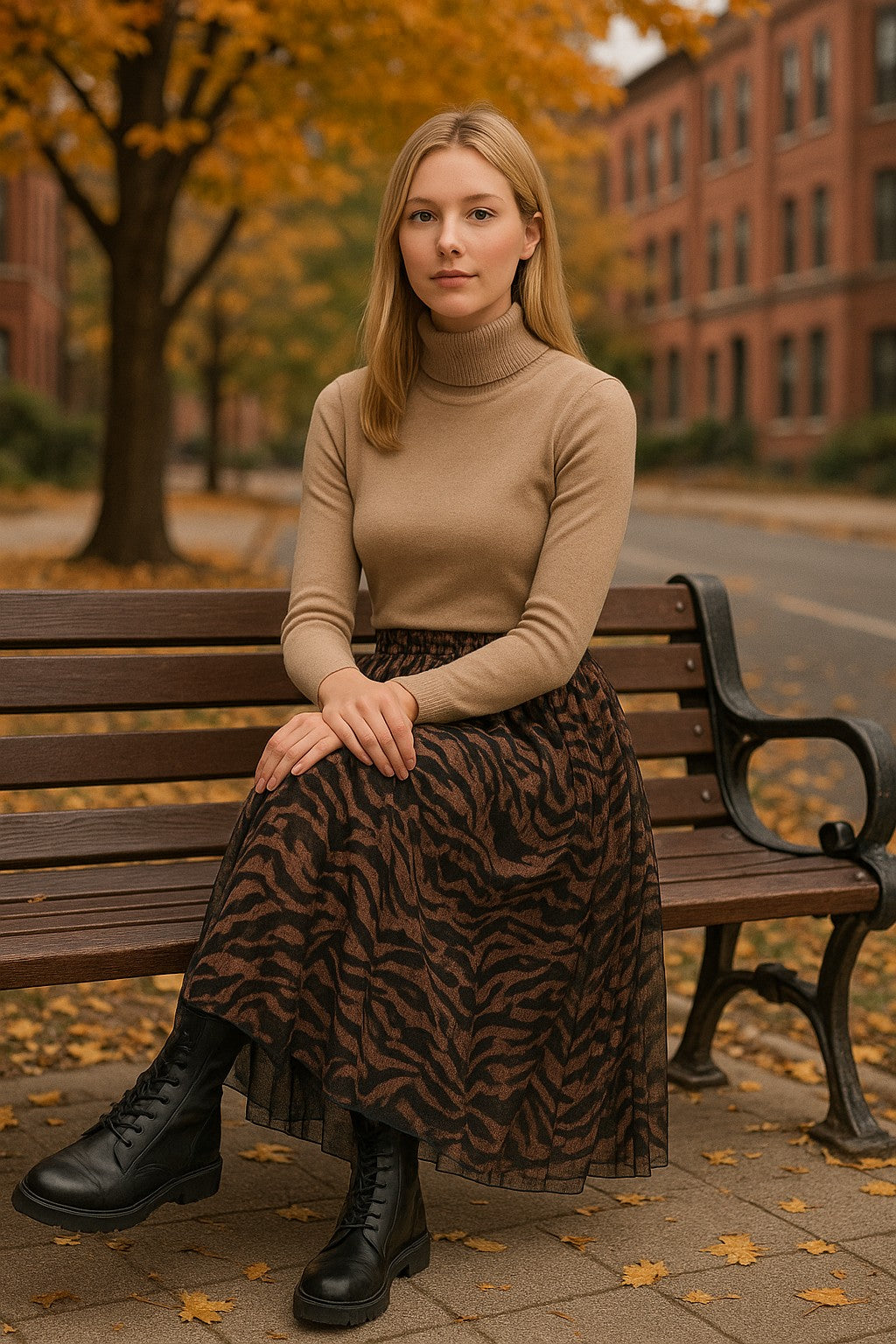 Φούστα maxi tutu animal printed