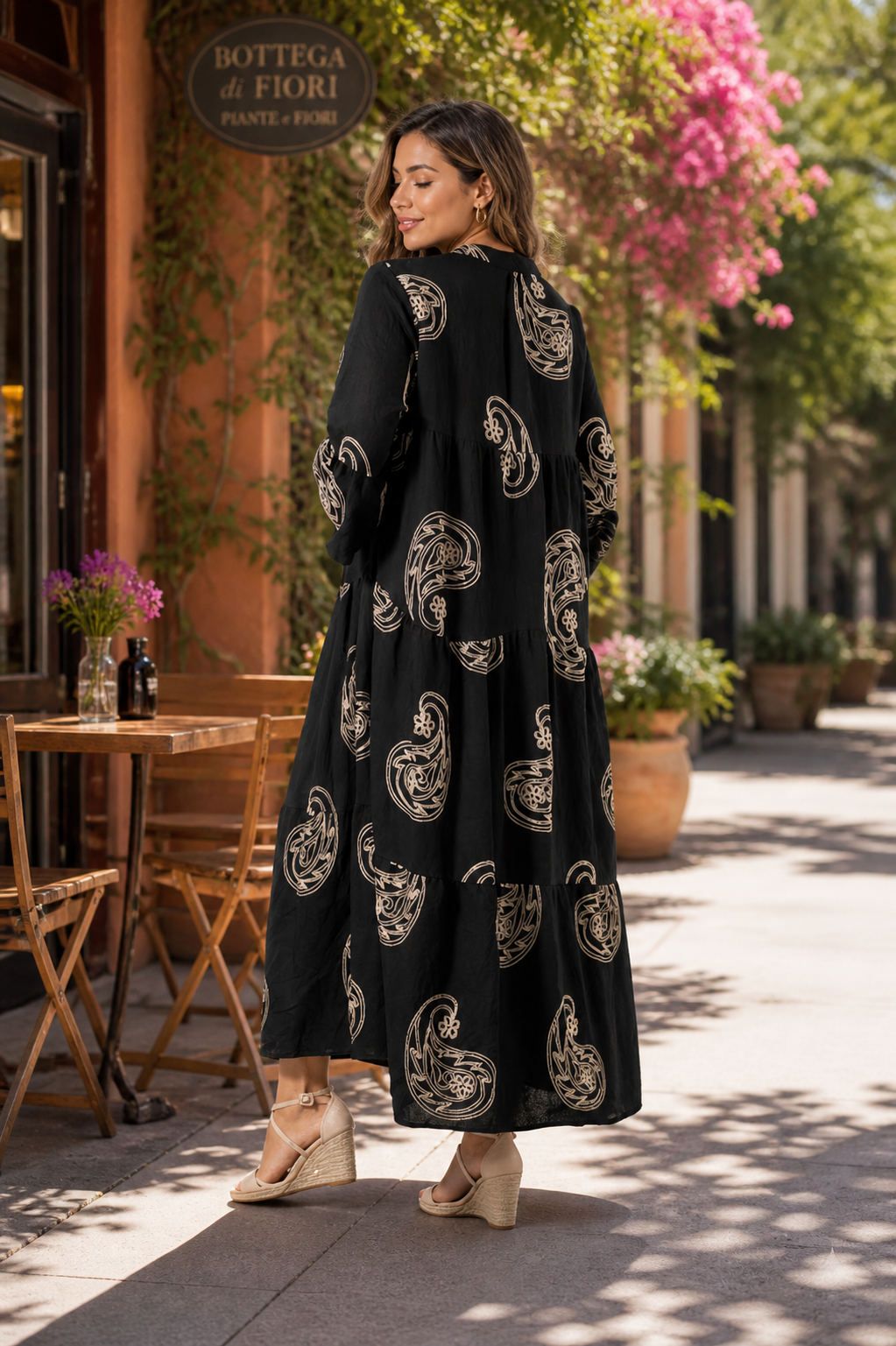 Φόρεμα oversized με κεντήματα