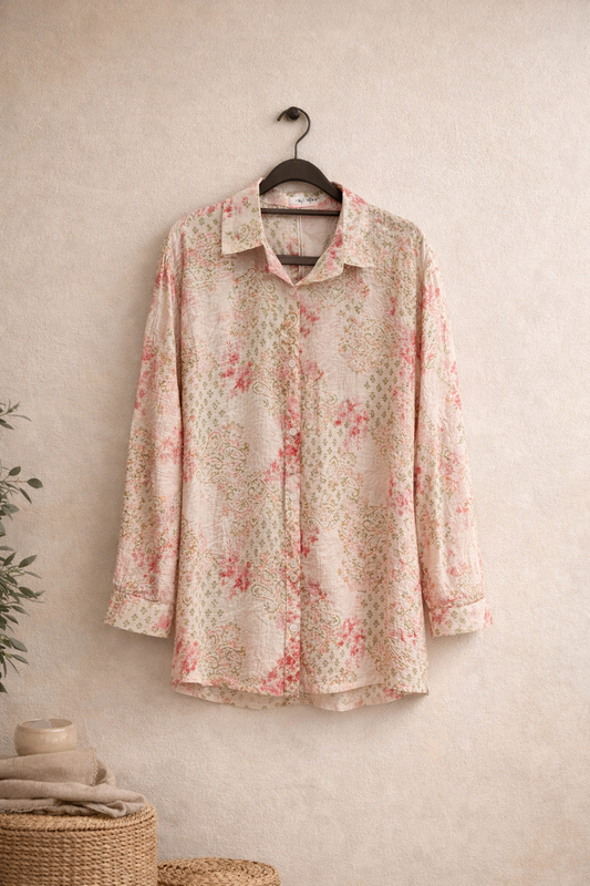 Πουκάμισο loose εμπριμέ