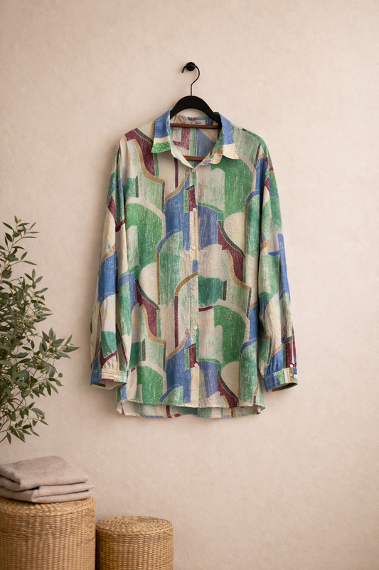 Πουκάμισο loose εμπριμέ