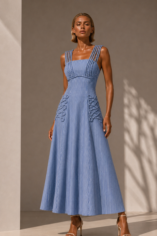 Φόρεμα maxi elegant detailed