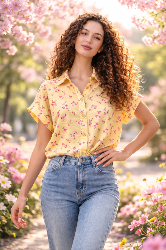 Πουκάμισο floral κοντομάνικο