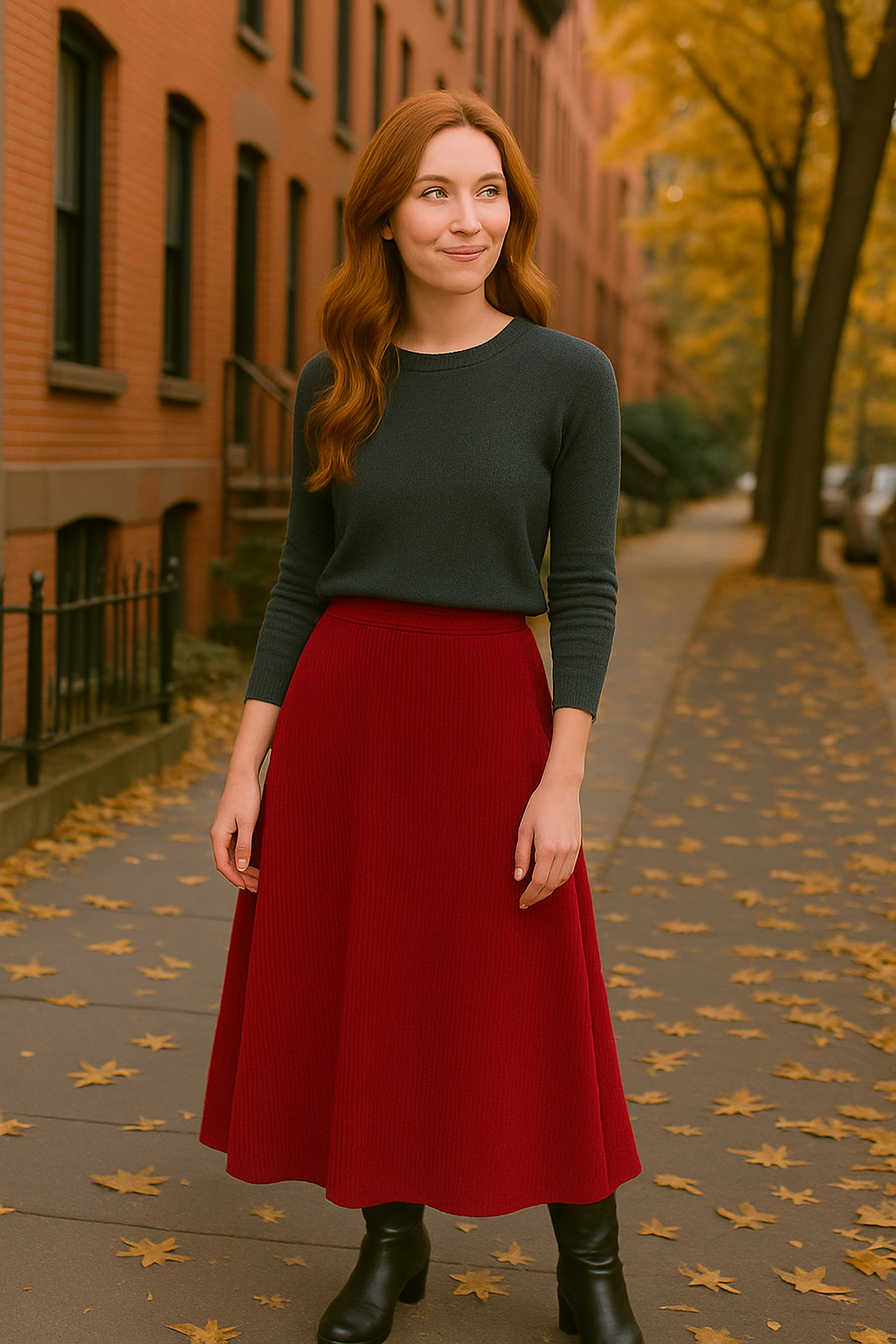 Φούστα maxi σε Α γραμμή