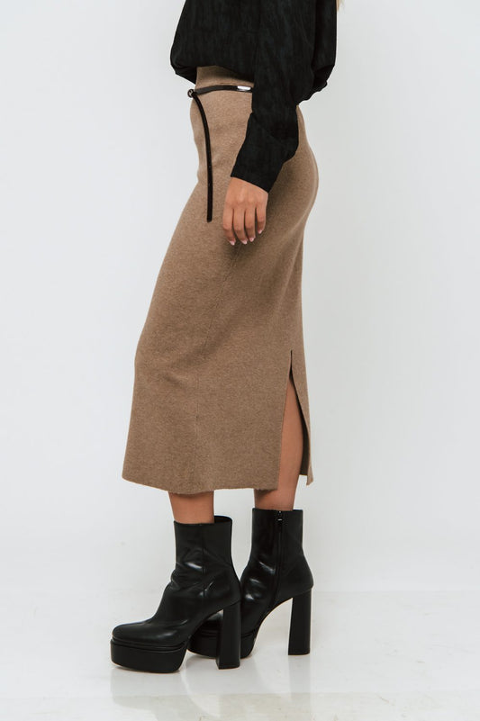 Φούστα midi πλεκτή