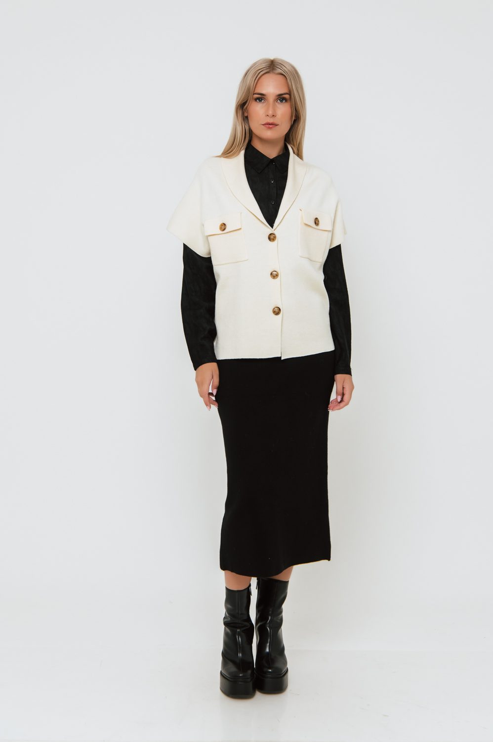 Φούστα midi πλεκτή