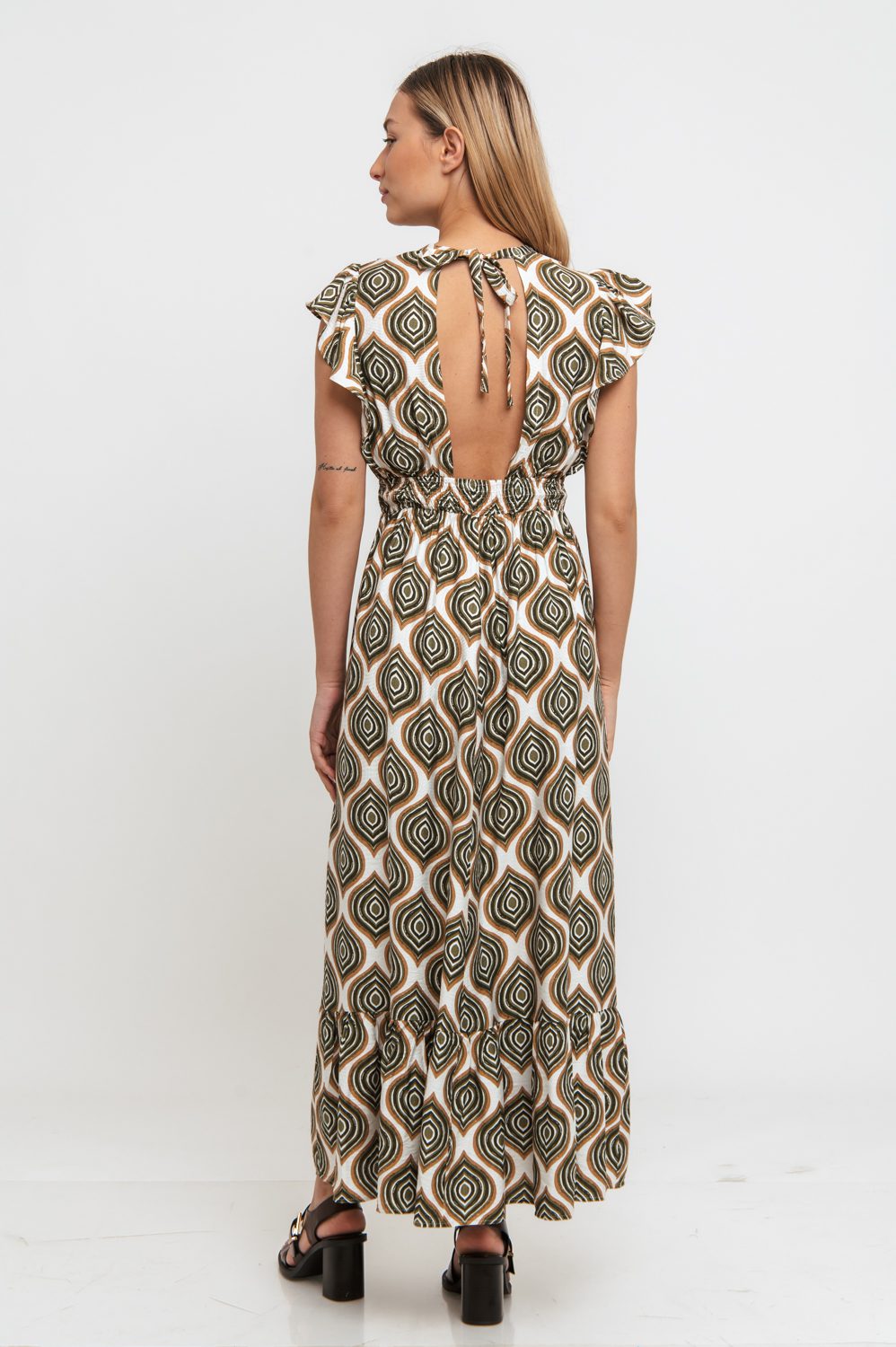 Φόρεμα maxi geometric printed