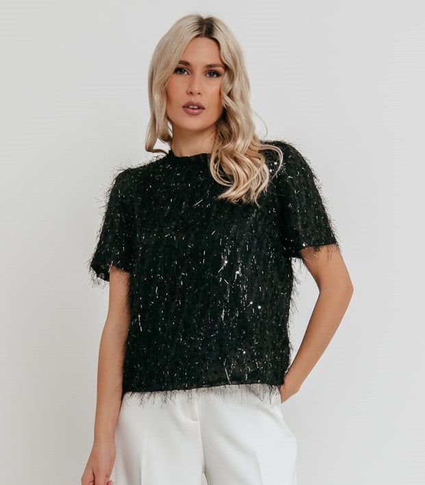 Μπλούζα πλεκτή mohair detailed