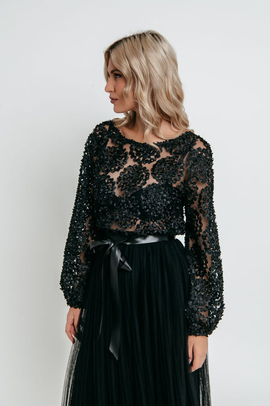 Μπλούζα see through detailed