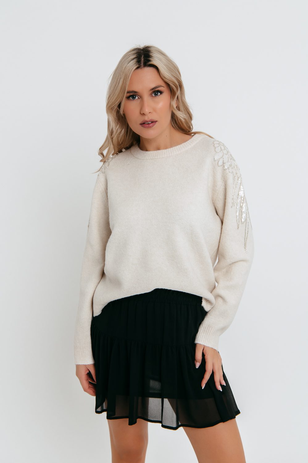 Μπλούζα πλεκτή elegant detailed
