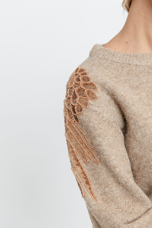 Μπλούζα πλεκτή elegant detailed