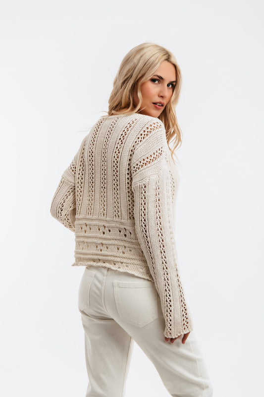 Μπλούζα νημάτινη διάτρητη