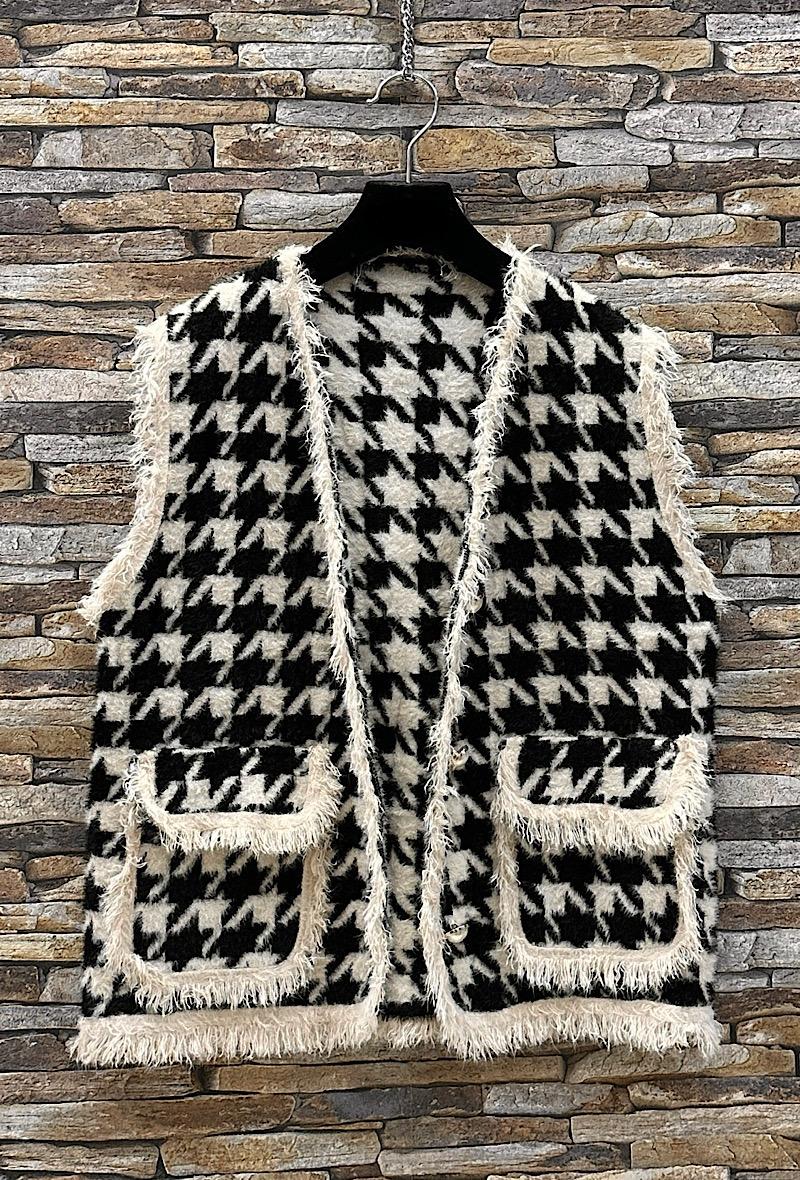 Καζάκα πλεκτή pied de poule