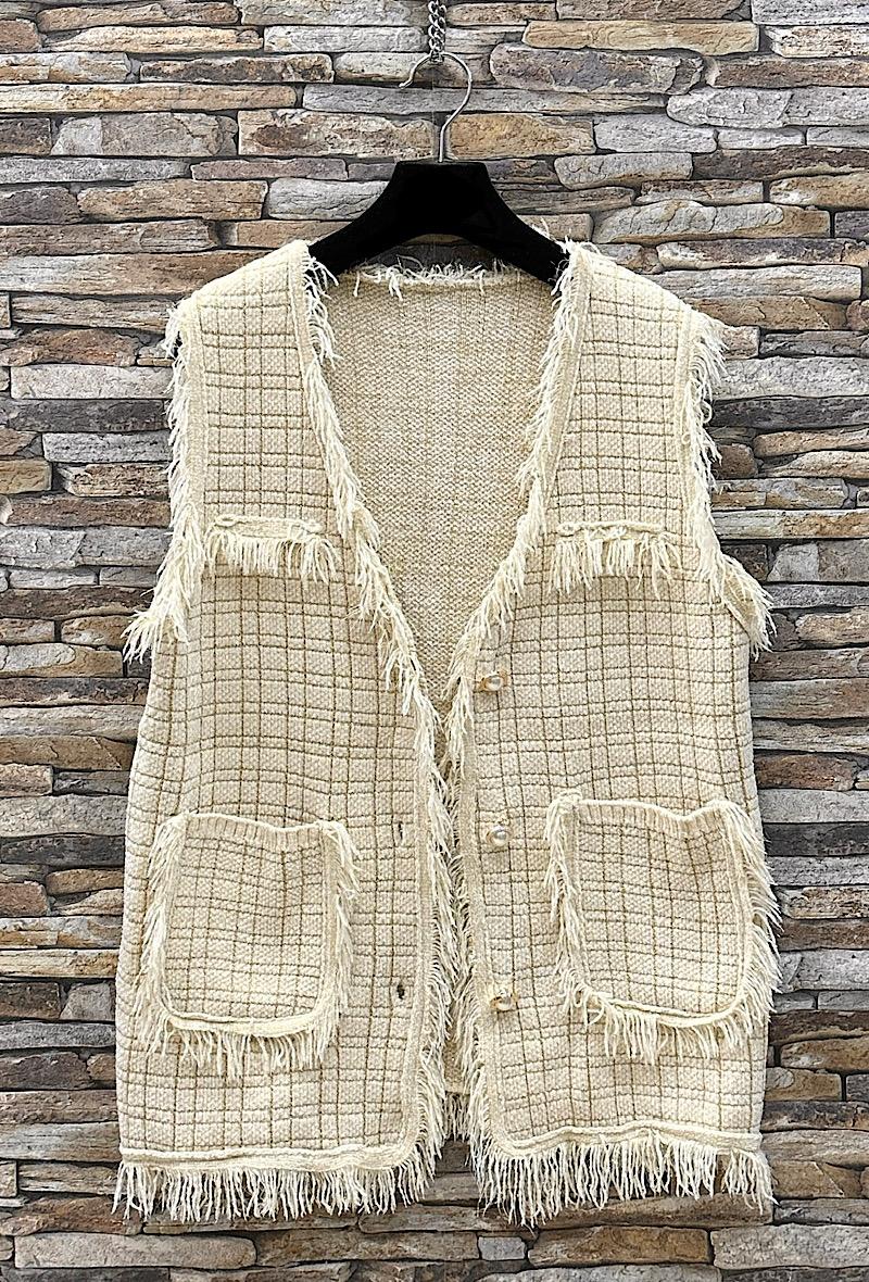 Καζάκα πλεκτή με κρόσσια