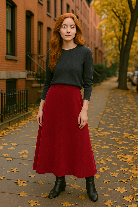 Φούστα maxi σε Α γραμμή