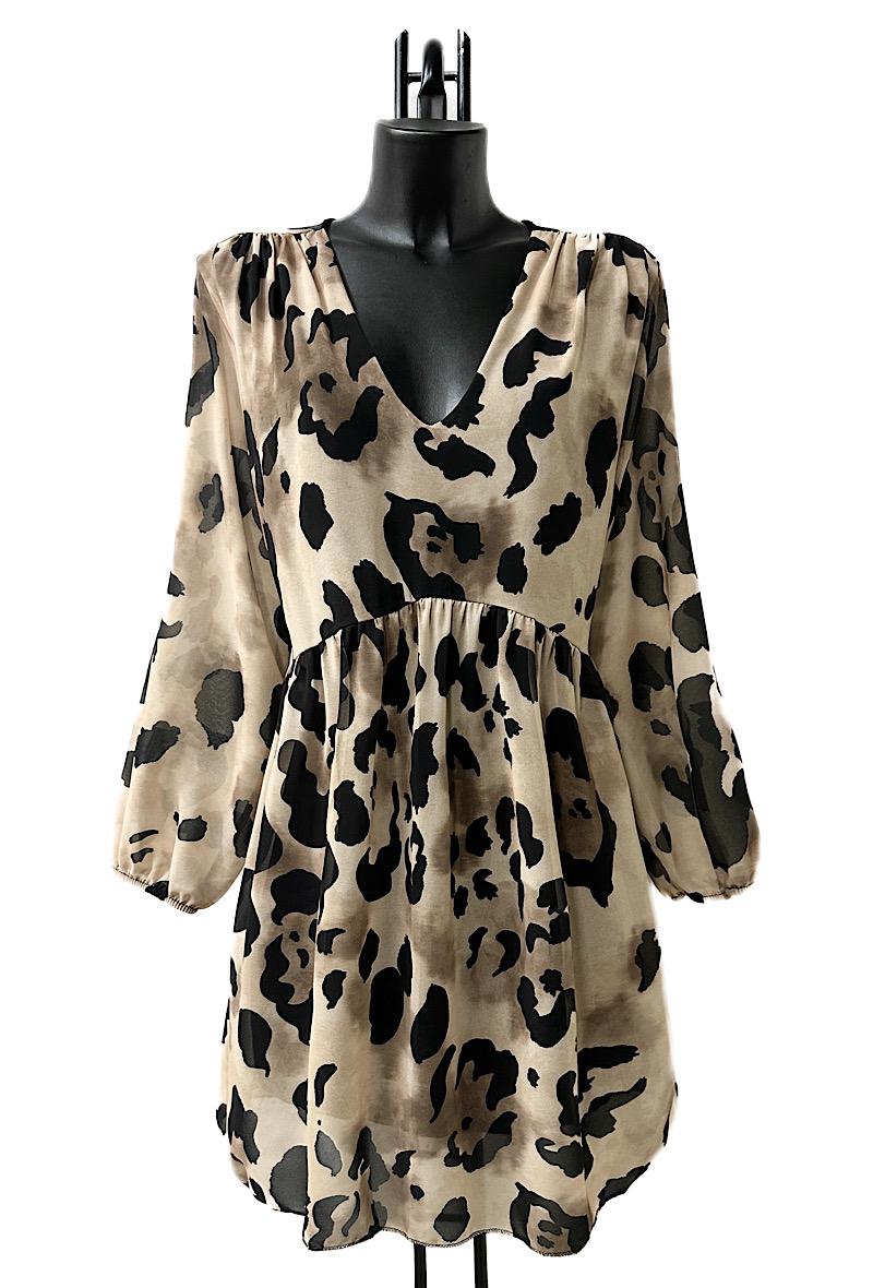 Φόρεμα mini/midi elegant animal printed