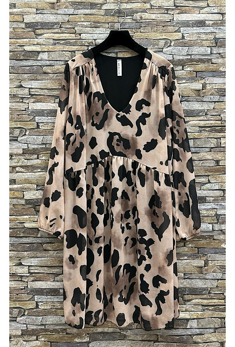 Φόρεμα mini/midi elegant animal printed