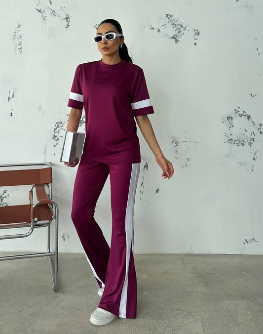 Σετ t-shirt με παντελόνα καμπάνα