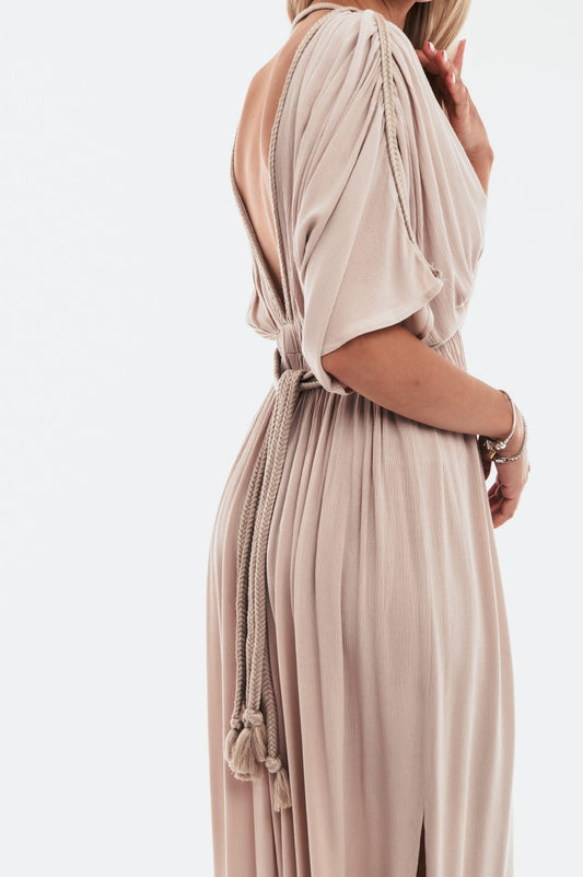 Φόρεμα maxi cocktail detailed