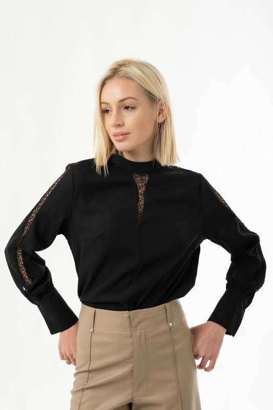 Μπλούζα βραδινή με δανδέλα