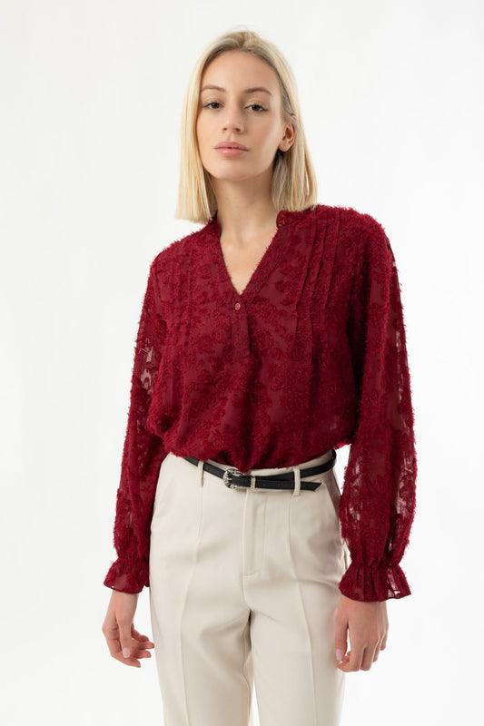 Μπλούζα με balloon μανίκια