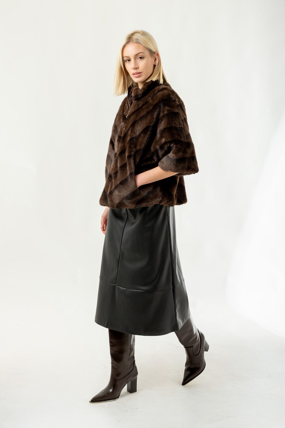 Jacket από οικολογική γούνα