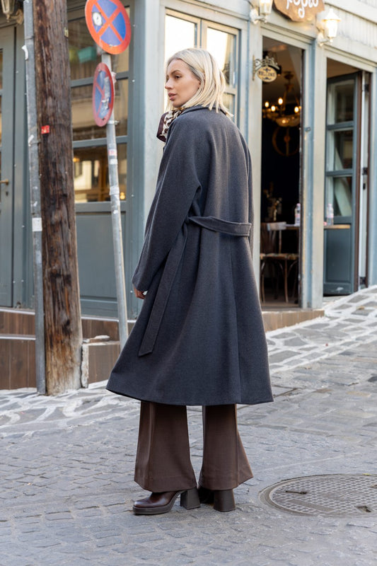 Παλτό μακρύ μάλλινο oversized
