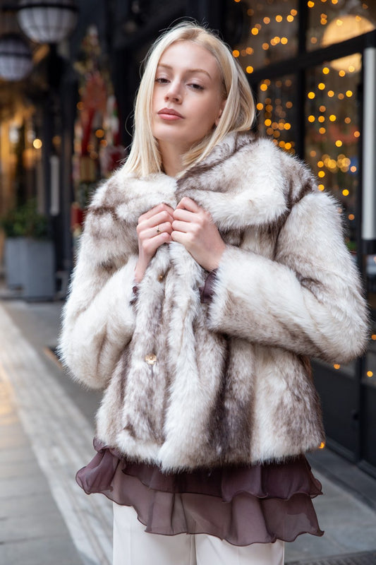 Jacket από οικολογική γούνα