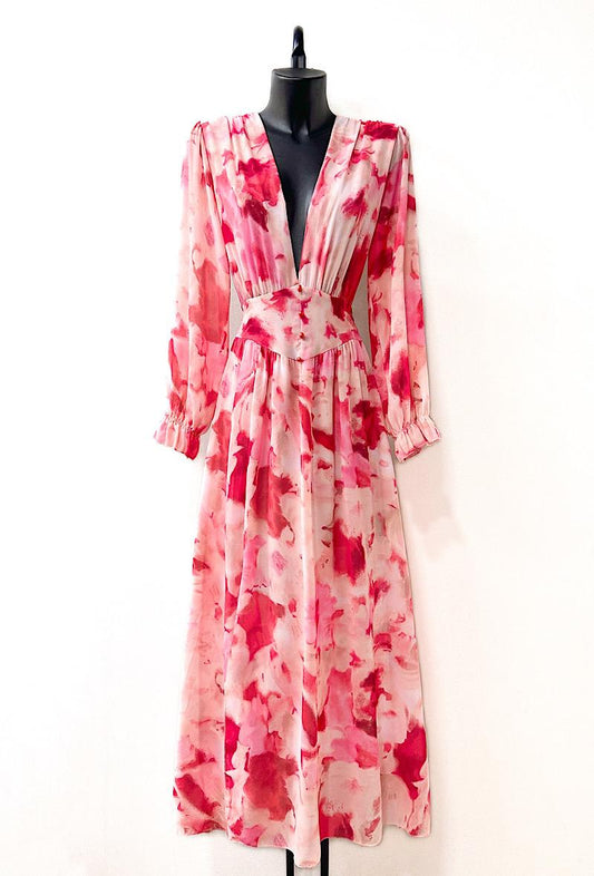 Φόρεμα maxi εμπριμέ detailed