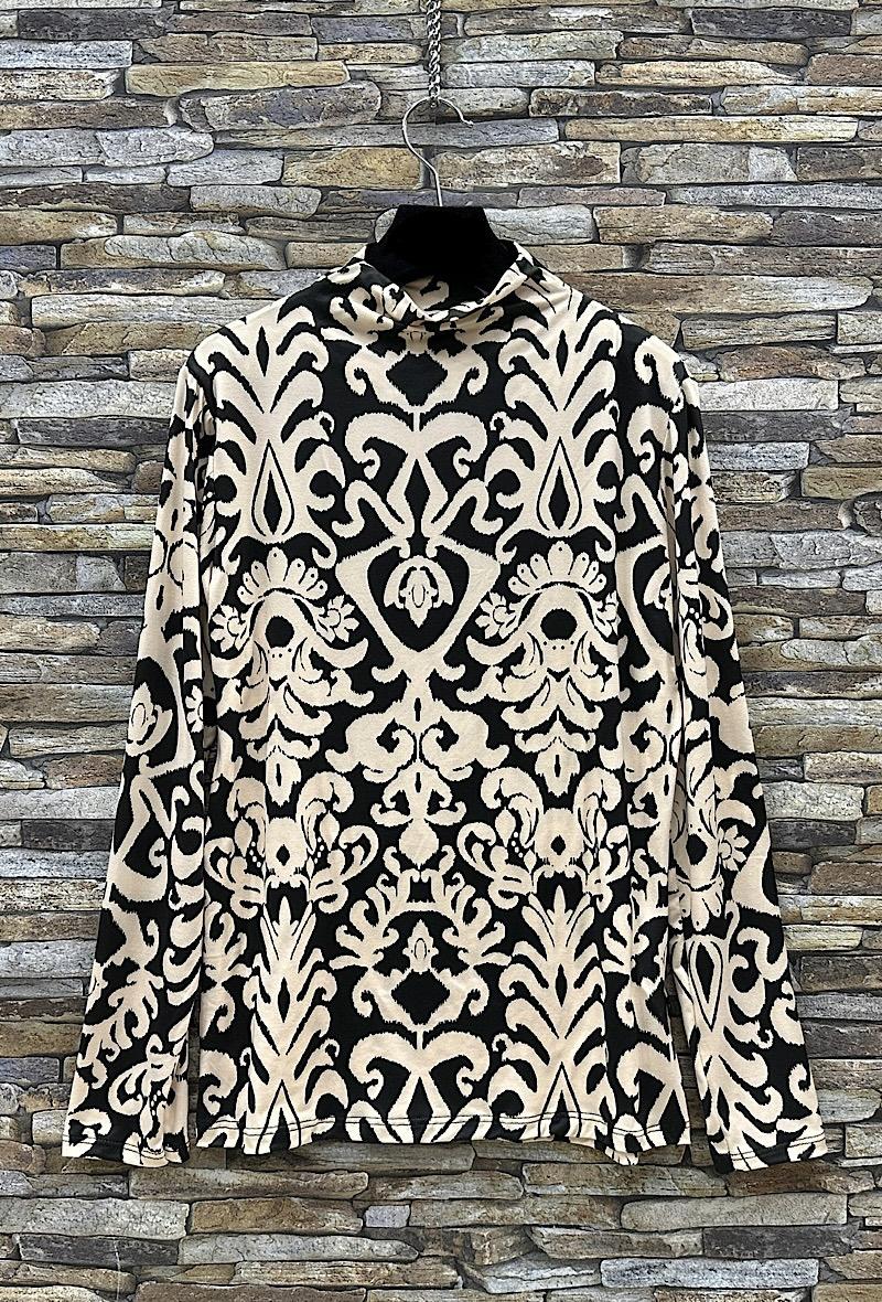 Μπλούζα εμπριμέ με ανάγλυφα σχέδια