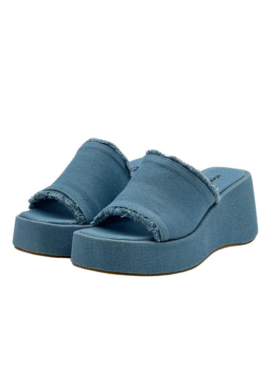 Wedges denim look