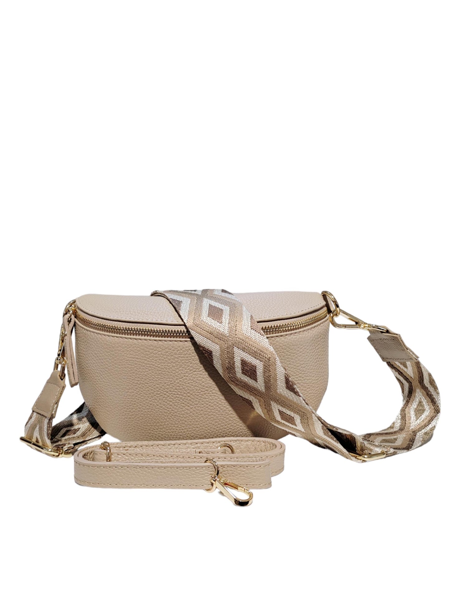 Τσάντα μπανάνα δερμάτινη με ιμάντα