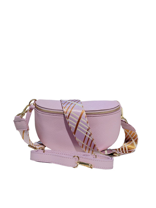 Τσάντα μπανάνα δερμάτινη με ιμάντα