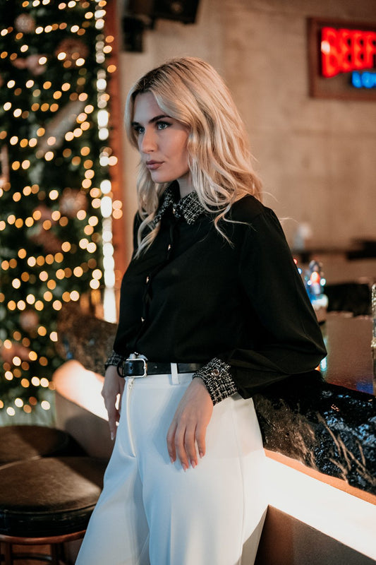 Πουκάμισο tweed detailed