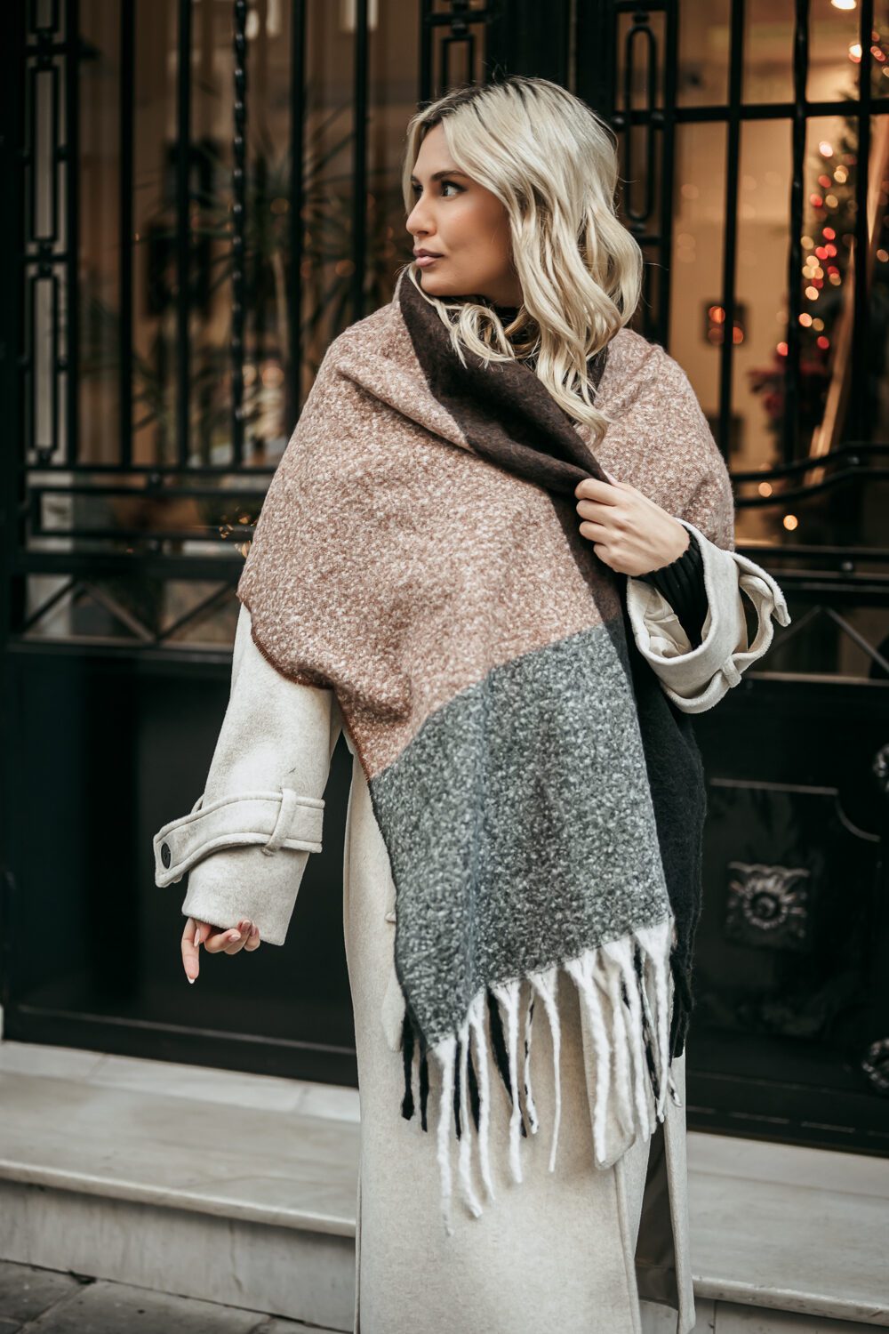 Πασμίνα large wool καρό