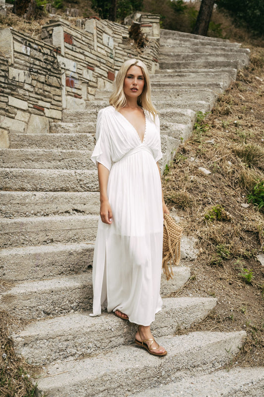 Φόρεμα maxi cocktail detailed