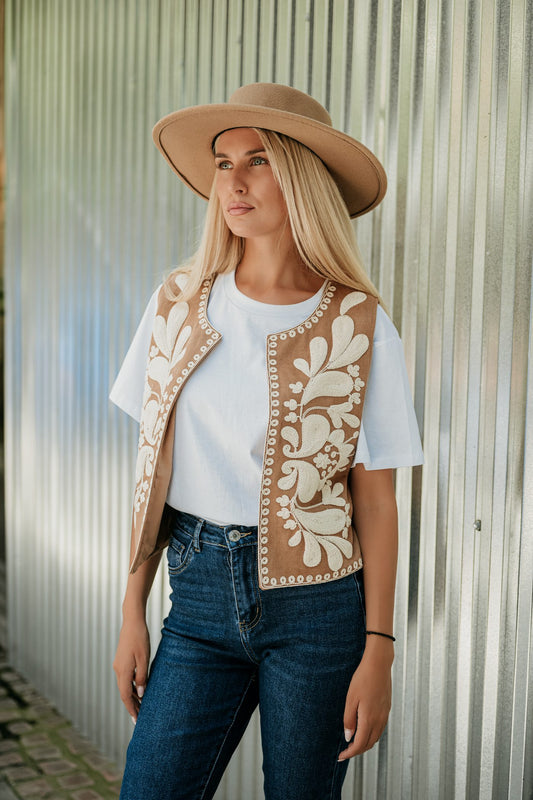 Γιλέκο elegant με κέντημα