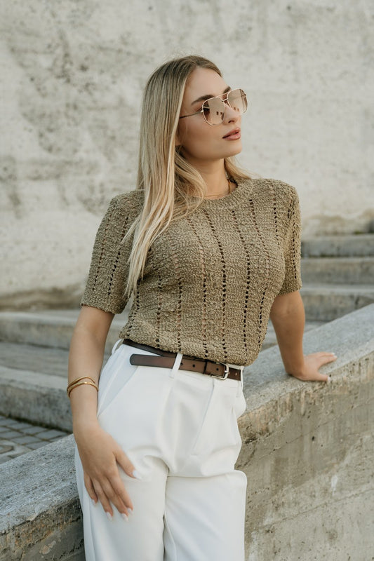 Top λεπτό πλεκτό