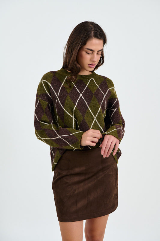 Pullover με ρόμβους