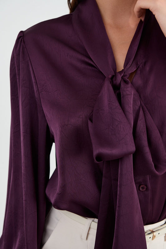Πουκάμισο viscose με σατινέ υφή