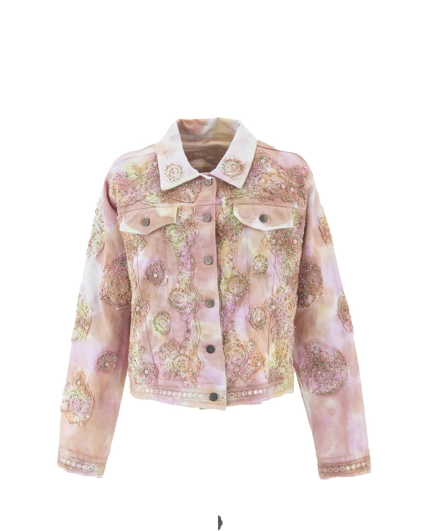 Jacket denim embroidery cotton