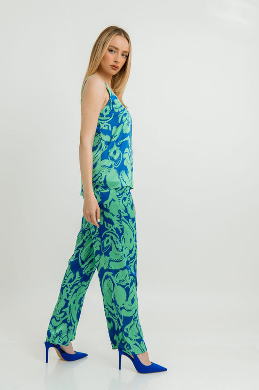 Σετ τοπ & παντελόνα printed