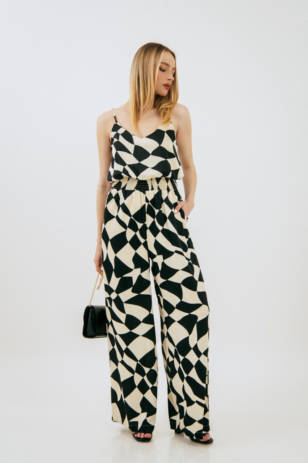 Ολόσωμη φόρμα printed satin